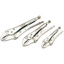 Draper 14040 Curved Jaw Self Grip Pliers Set (3 Piece)