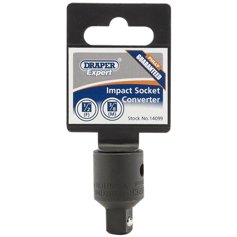 Draper 14099 Impact Socket Converter, 1/2"(F) x 3/8"(M)