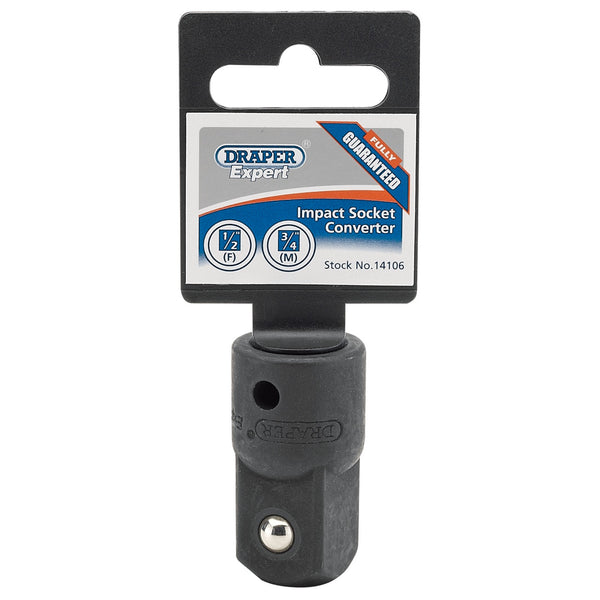 Draper 14106 Impact Socket Converter, 1/2"(F) x 3/4"(M)
