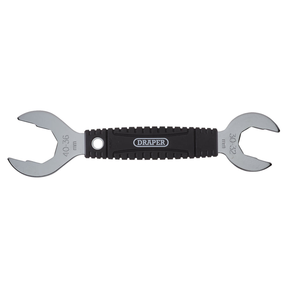 Draper 14167 Dual-Ended Bicycle Headset Wrench, 30/32/36/40mm