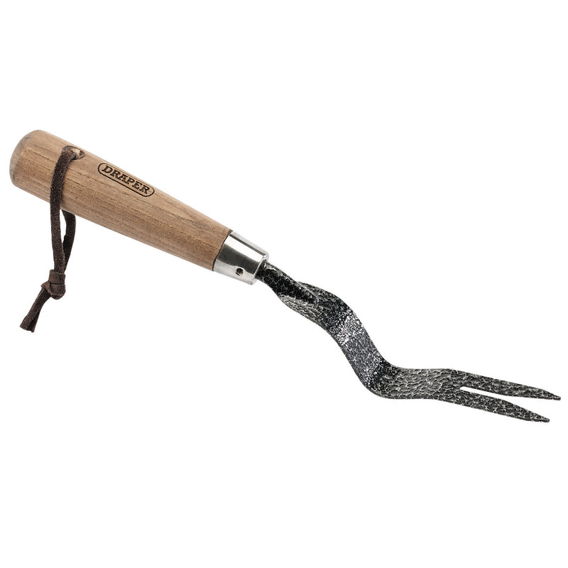 Draper 14315 Carbon Steel Heavy Duty Hand Weeder with Ash Handle, 125mm