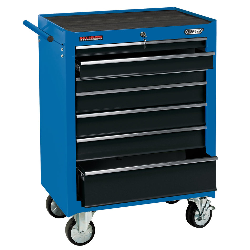 Draper 15040 Roller Tool Cabinet, 7 Drawer, 26", Blue