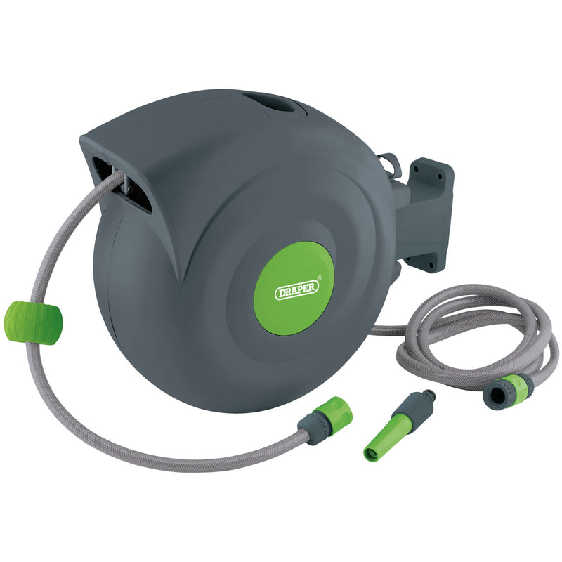 Draper 15046 Retractable Garden Hose Reel, 20m