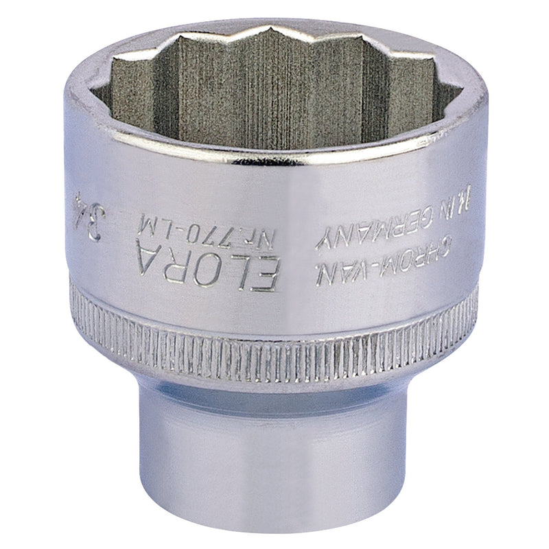 Draper 15289 Elora Bi-Hexagon Socket, 1/2" Sq. Dr., 34mm