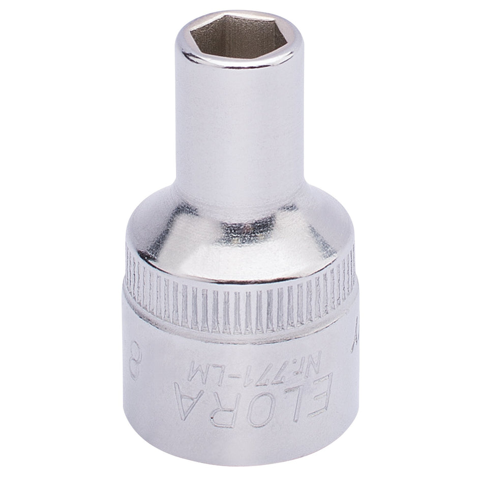 Draper 15297 Elora Hexagon Socket, 1/2" Sq. Dr., 8mm