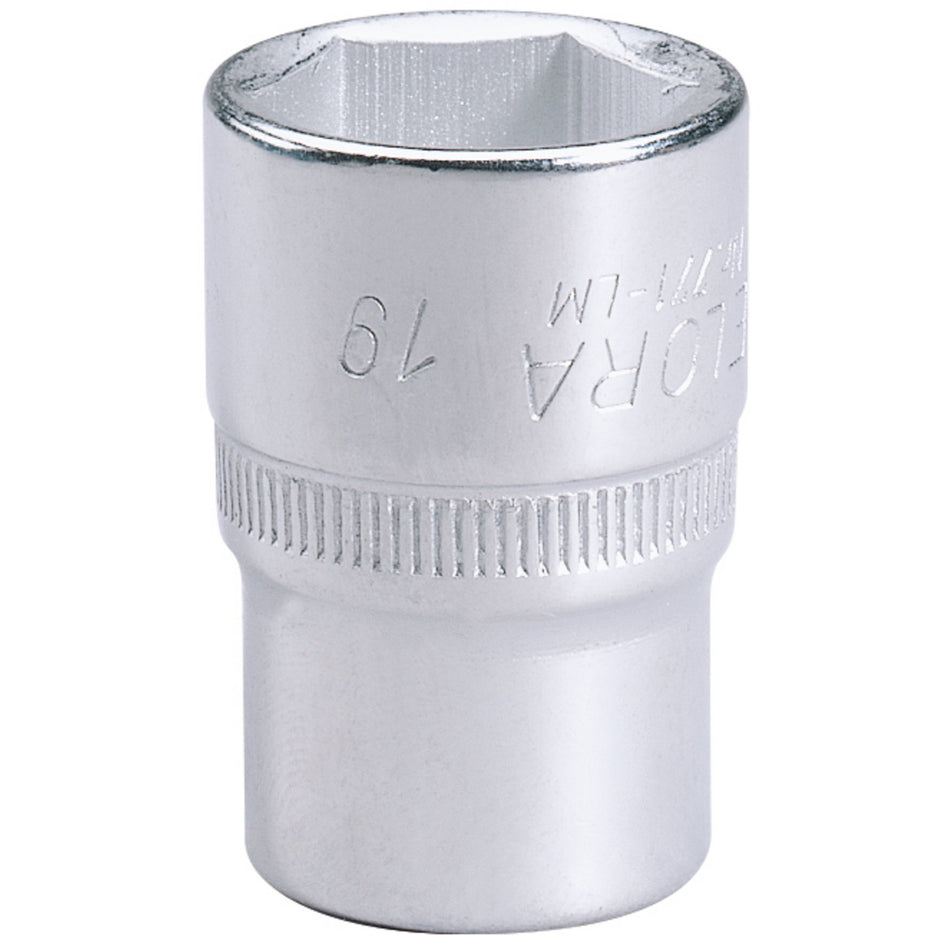 Draper 15308 Elora Hexagon Socket, 1/2" Sq. Dr., 19mm
