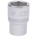 Draper 15309 Elora Hexagon Socket, 1/2" Sq. Dr., 20mm