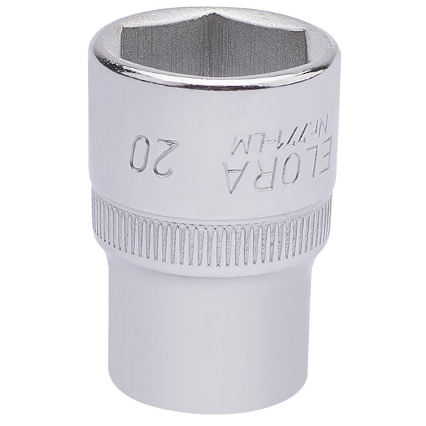 Draper 15309 Elora Hexagon Socket, 1/2" Sq. Dr., 20mm
