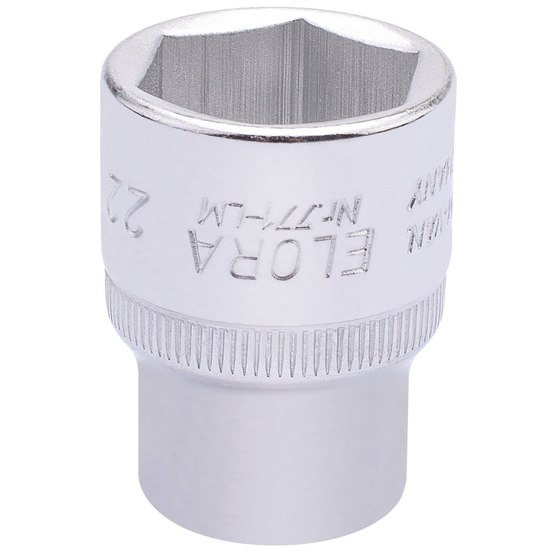 Draper 15311 Elora Hexagon Socket, 1/2" Sq. Dr., 22mm