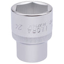Draper 15313 Elora Hexagon Socket, 1/2" Sq. Dr., 24mm