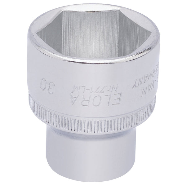 Draper 15320 Elora Hexagon Socket, 1/2" Sq. Dr., 30mm