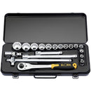 Draper 15356 Metric Socket Set, 1/2" Sq. Dr. (19 Piece)