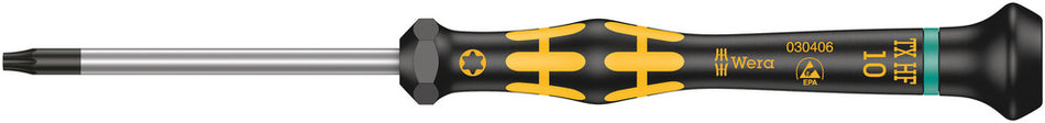 Wera 05030406001 1567 TORXÃ‚Â® HF ESD Kraftform Micro screwdriver with holding function for TORXÃ‚Â® screws, TX 10 x 60 mm