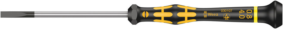 Wera 05030107001 1578 A ESD Kraftform Micro screwdriver for slotted screws, 0.80 x 4 x 80 mm