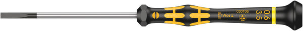 Wera 05030106001 1578 A ESD Kraftform Micro screwdriver for slotted screws, 0.60 x 3.5 x 80 mm