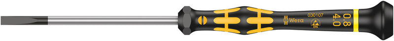 Wera 05030102001 1578 A ESD Kraftform Micro screwdriver for slotted screws, 0.30 x 1.8 x 60 mm