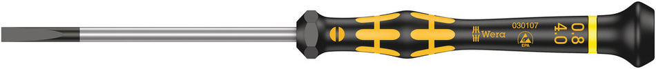 Wera 05030104001 1578 A ESD Kraftform Micro screwdriver for slotted screws, 0.40 x 2.5 x 80 mm