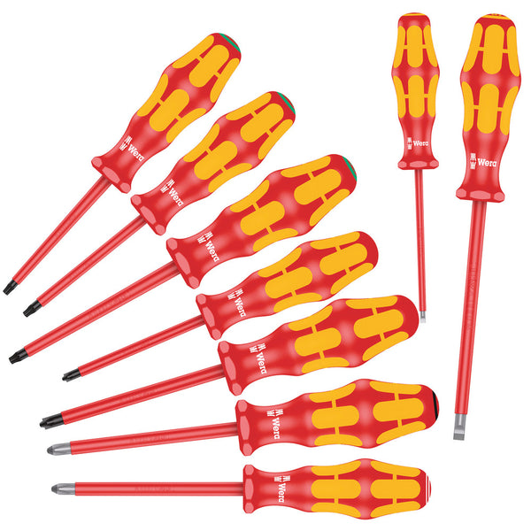 Wera 05133355001 160 i/162 i/167 i/9 Screwdriver set Kraftform Plus Series 100, 9 pieces