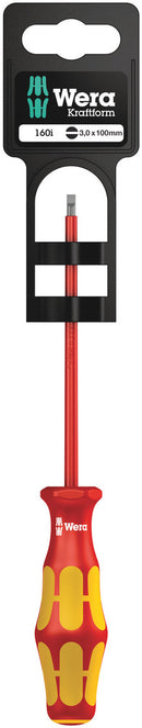 Wera 05100001001 160 i SB VDE Insulated screwdriver for slotted screws, 0.5 x 3 x 100 mm