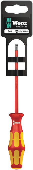 Wera 05100002001 160 i SB VDE Insulated screwdriver for slotted screws, 0.6 x 3.5 x 100 mm