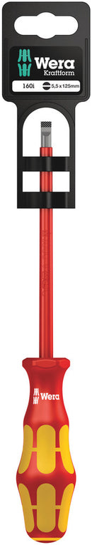 Wera 05100004001 160 i SB VDE Insulated screwdriver for slotted screws, 1 x 5.5 x 125 mm