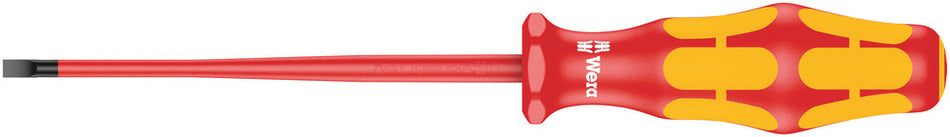 Wera 05006440001 160 iS VDE Insulated screwdriver with reduced blade diameter for slotted screws, 0.6 x 3.5 x 100 mm
