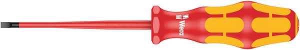 Wera 05006441001 160 iS VDE Insulated screwdriver with reduced blade diameter for slotted screws, 0.8 x 4 x 100 mm