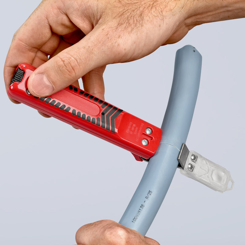 KNIPEX 16 20 165 SB CABLE KNIFE WITH HOOK BLADE