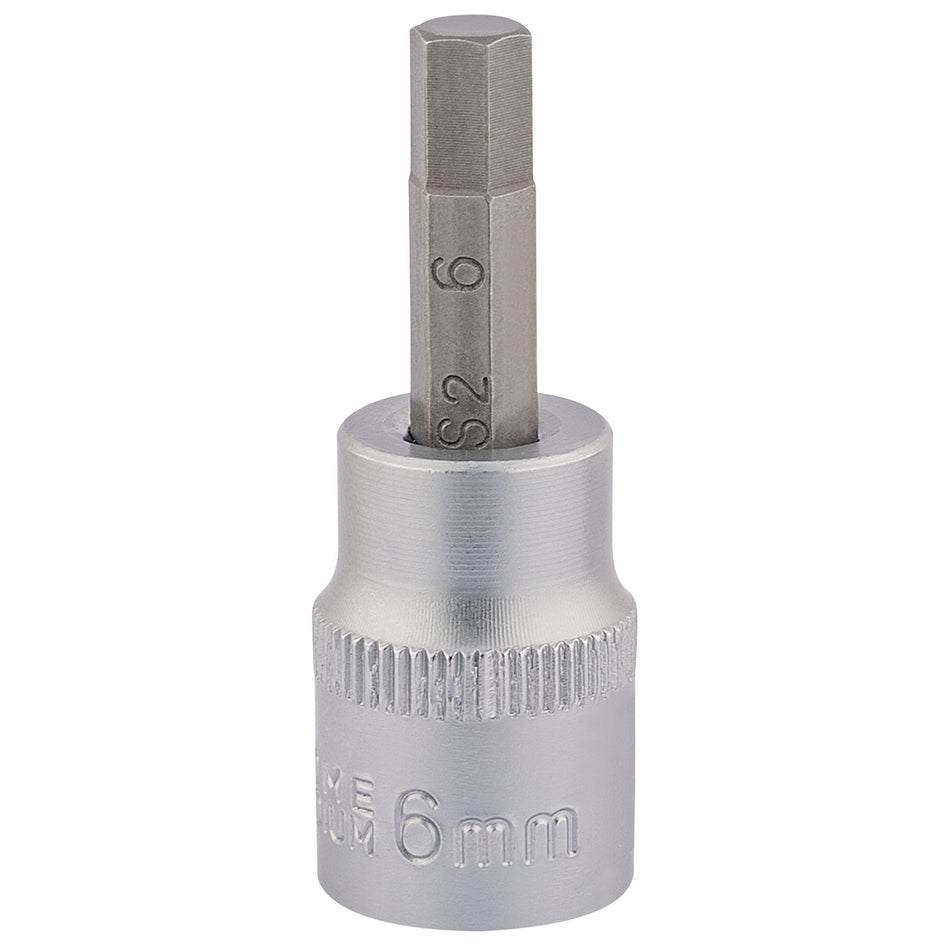 Draper 16284 Socket with Hexagonal Bit, 3/8" Sq. Dr., 6mm