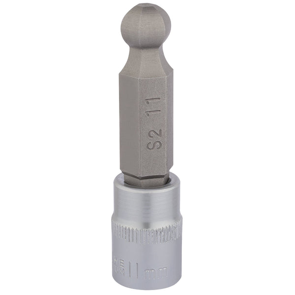 Draper 16294 Ball End Hexagonal Socket Bits, 3/8" Sq. Dr., 11mm