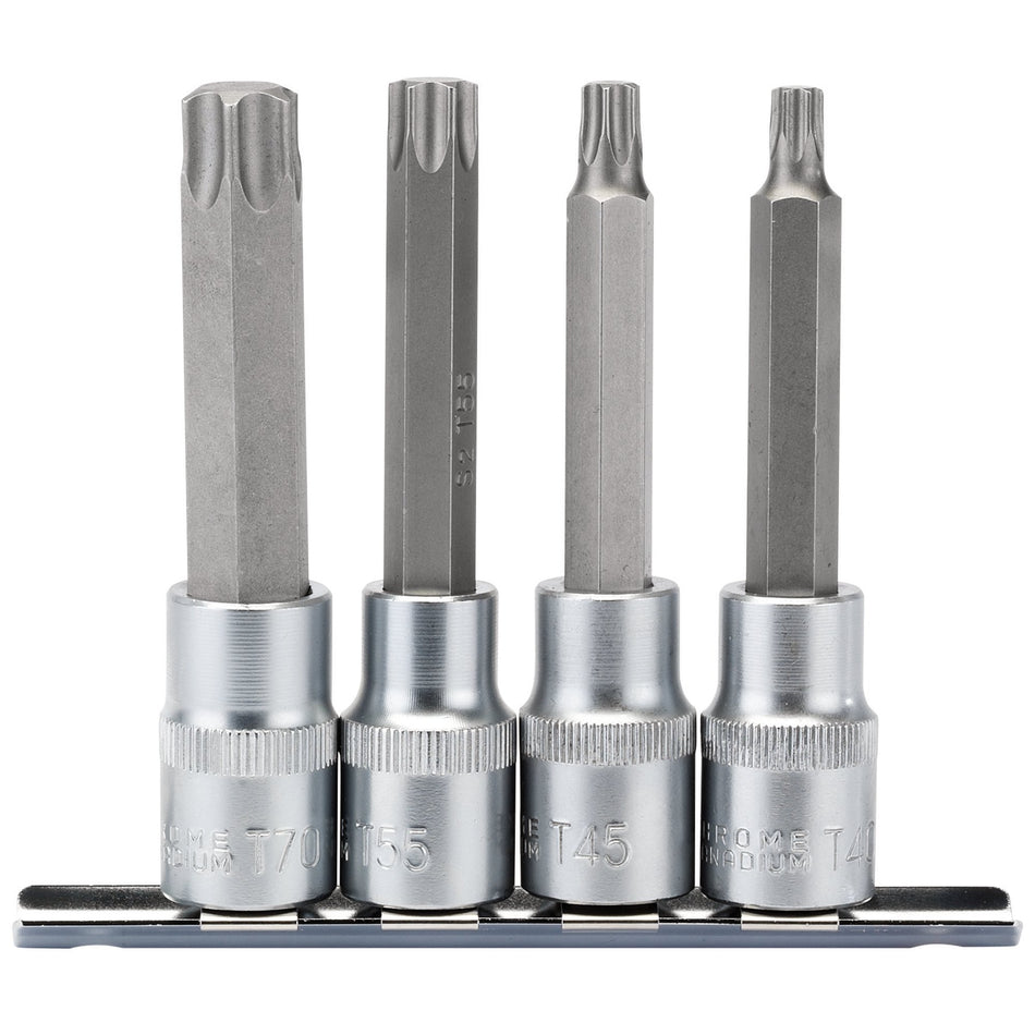 Draper 16331 Draper TX-STAR® Socket Bit Set, 1/2" Sq. Dr. (4 Piece)