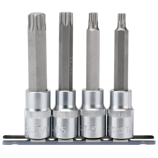 Draper 16331 Draper TX-STAR&#174; Socket Bit Set, 1/2" Sq. Dr. (4 Piece)
