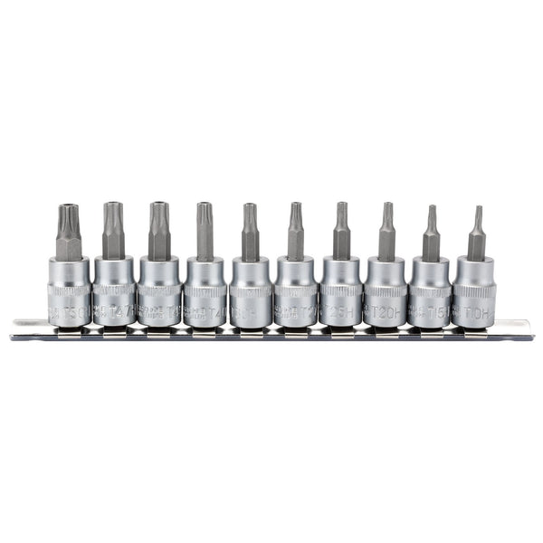 Draper 16332 Draper TX-STAR&#174; Security Socket Bit Set, 3/8" Sq. Dr., 48mm (10 Piece)