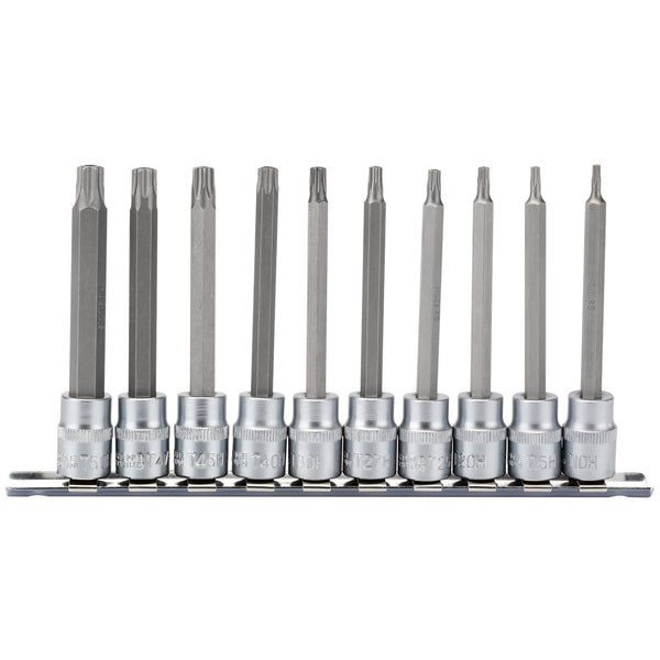 Draper 16333 Draper TX-STAR&#174; Security Socket Bit Set, 3/8" Sq. Dr. (10 Piece)
