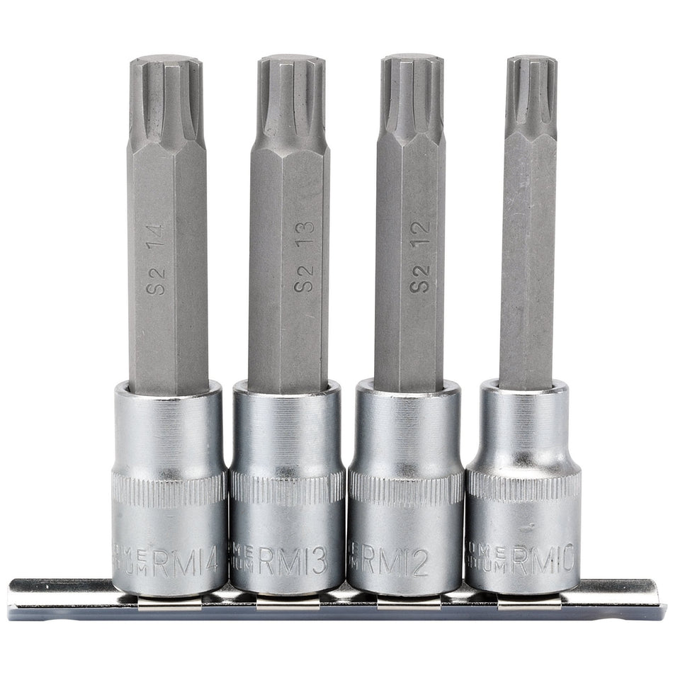 Draper 16345 Ribe® Socket Bit Set, 1/2" Sq. Dr. (4 Piece)