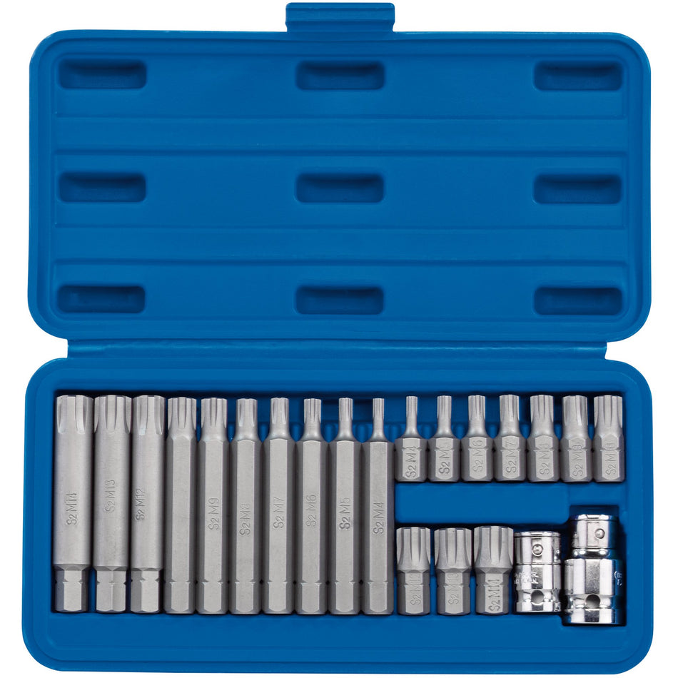 Draper 16347 Ribe® 3/8, Socket and Bit Set, 1/2" Sq. Dr. (22 Piece)