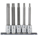 Draper 16349 Spline Socket Bit Set, 3/8" Sq. Dr. (5 Piece)