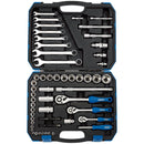 Draper 16364 Metric Tool Kit, 1/4", 3/8" and 1/2" Sq. Dr. (75 Piece)
