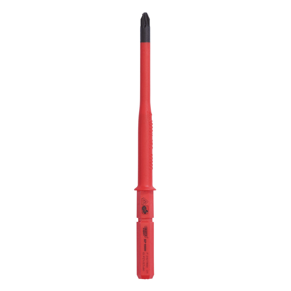 Draper 16420 XP1000 VDE Slimline PZ/SL Type Interchangeable Screwdriver Blade, No.2 x 100mm