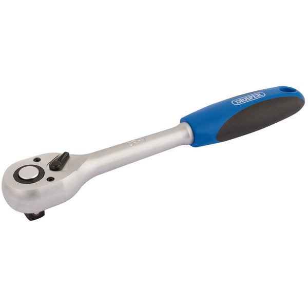 Draper 16429 72 Tooth Reversible Soft Grip Ratchets, 1/2" Sq. Dr.