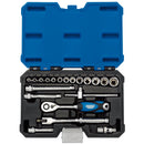 Draper 16442 Metric Socket Set, 1/4" Sq. Dr. (20 Piece)
