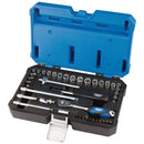 Draper 16445 Draper Expert Combined MM/AF Socket Set, 1/4" Sq. Dr. (40 Piece)