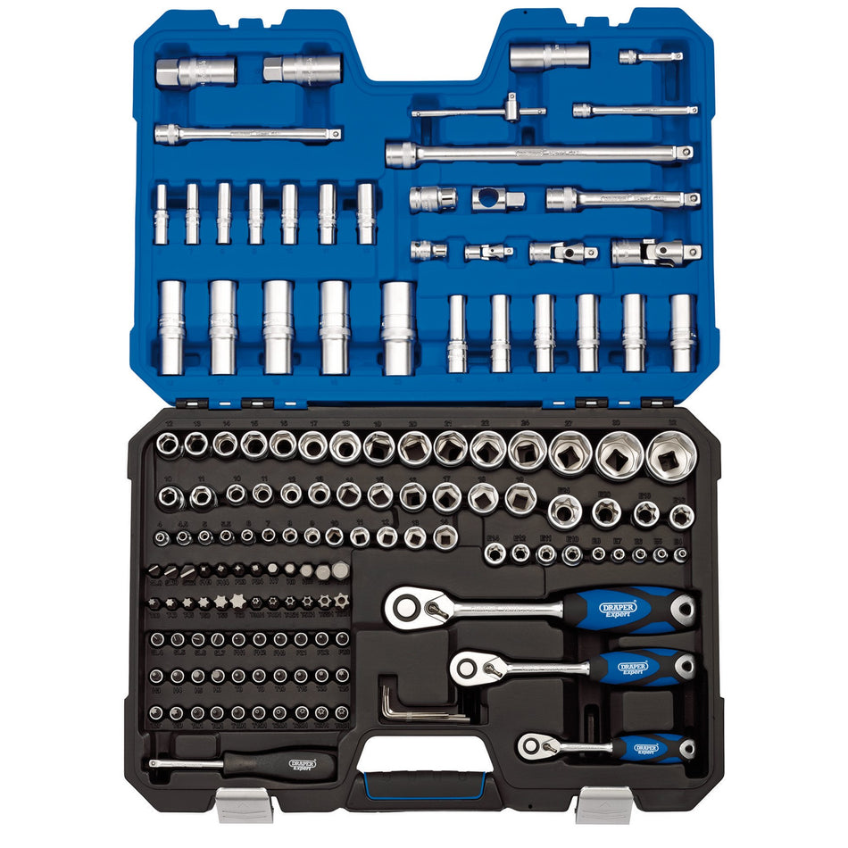 Draper 16461 Metric Socket Set, 1/4", 3/8" and 1/2" Sq. Dr. (149 Piece)