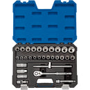 Draper 16466 Metric Socket Set, 1/2" Sq. Dr. (30 Piece)