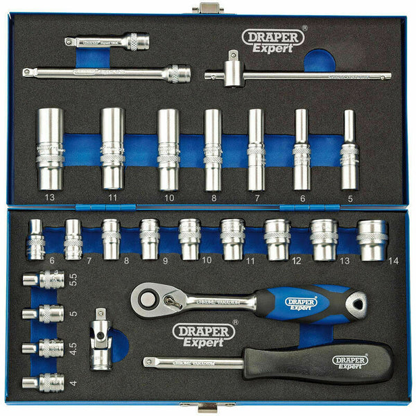 Draper 16468 1/4in Sq Drive Socket Set