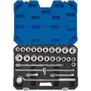Draper 16484 Combined MM/AF Socket Set, 3/4" Sq. Dr. (26 Piece)