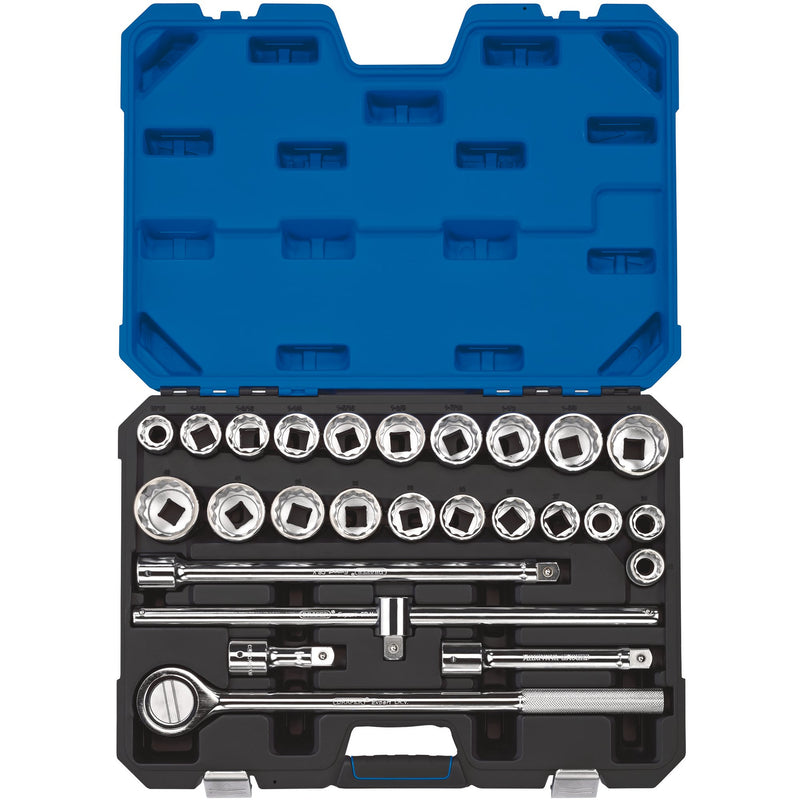 Draper 16484 Combined MM/AF Socket Set, 3/4" Sq. Dr. (26 Piece)