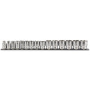 Draper 16492 Metric Socket Set on a Metal Rail, 3/8" Sq. Dr. (15 Piece)