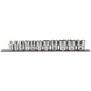 Draper 16493 Imperial Socket Set on a Metal Rail, 3/8" Sq. Dr. (11 Piece)
