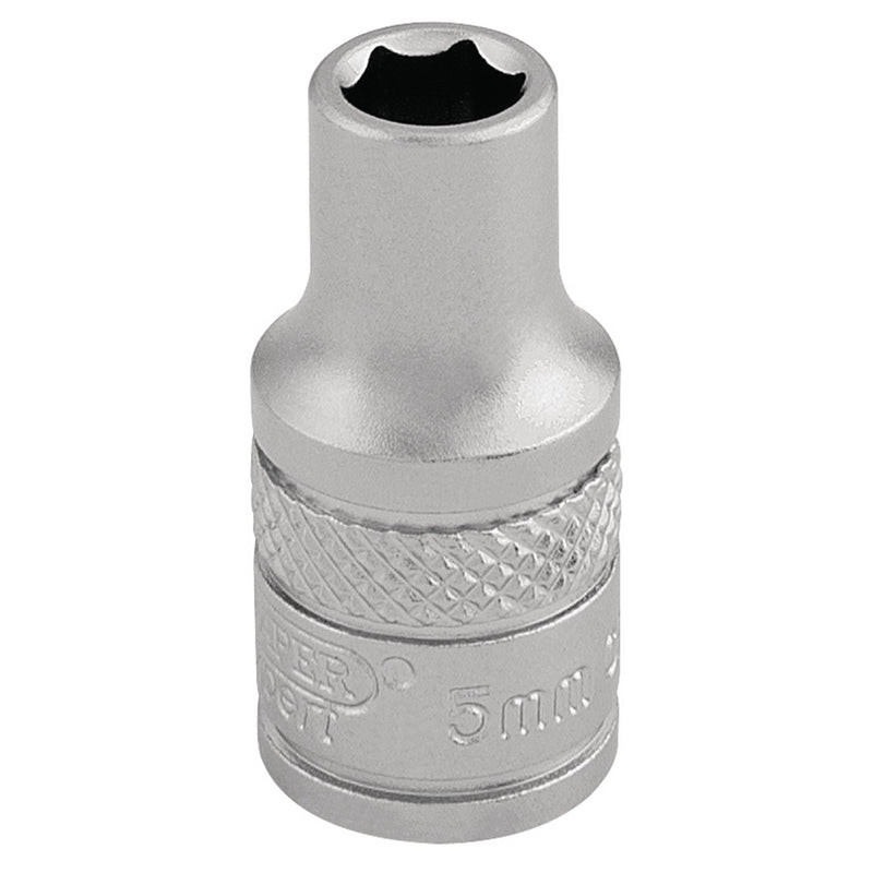 Draper 16508 Socket, 1/4" Sq. Dr., 5mm
